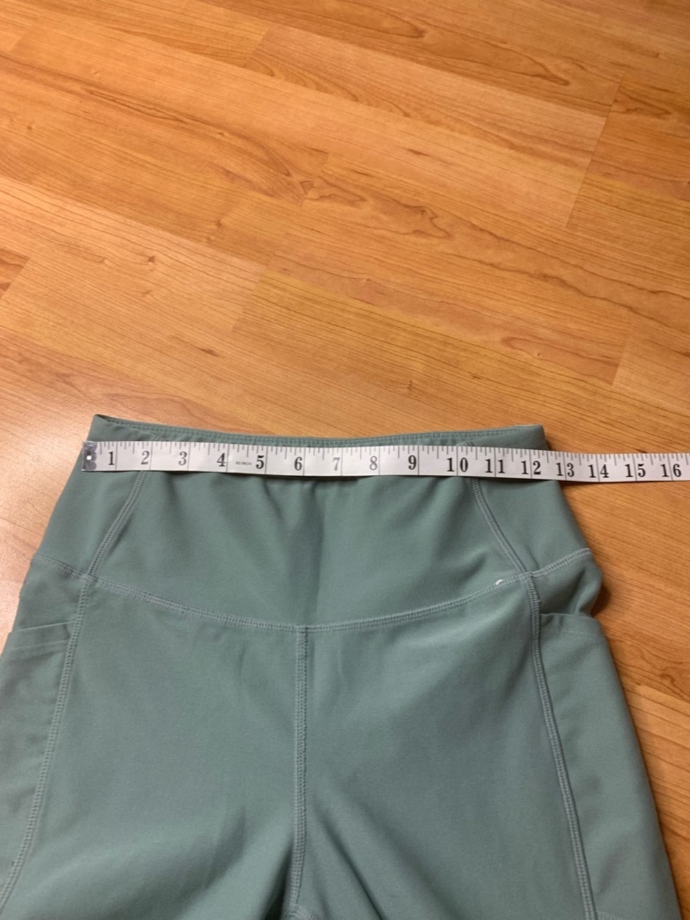 Mondetta Teal Performance Leggings with Gold Logo Print - Picture 7 of 8